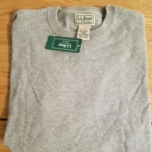 LLBean gray sweater, NWT